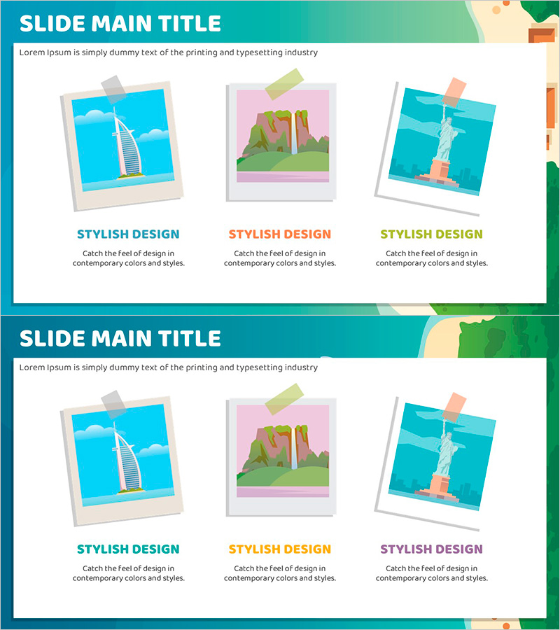 관광지 기록 사진 – 스타일리시 디자인을 담다