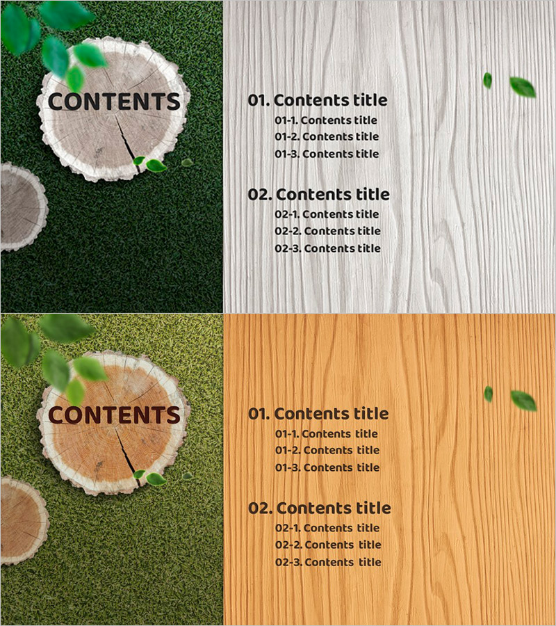 친환경 자연 템플릿으로 목차 구성하기 – 자연과 조화로운 디자인