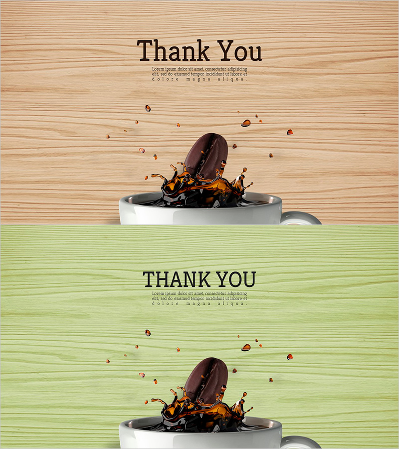 커피콩 템플릿 엔딩표지