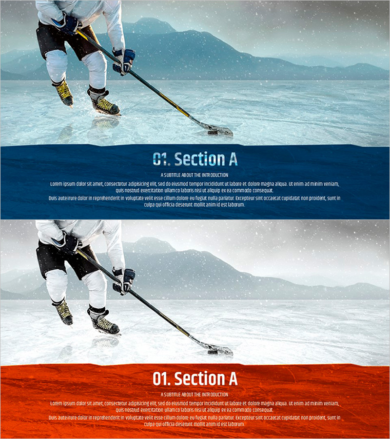 아이스하키 템플릿 간지 - 동기부여의 순간