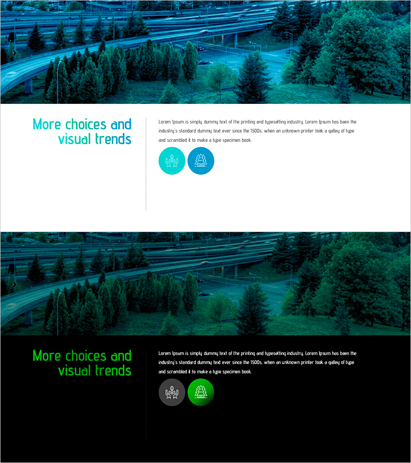 자연과 함께 하는 삶 프레젠테이션 - 빈틈없고 친환경적인 다이어그램