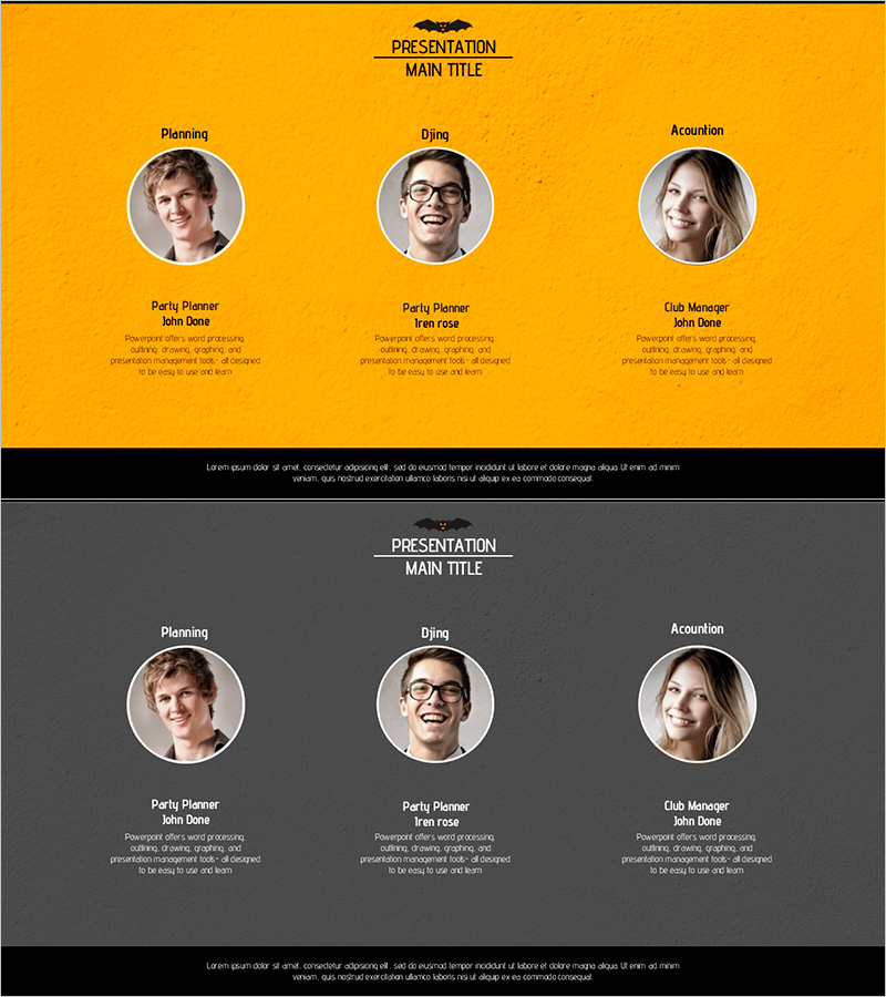 할로윈 행사 진행자 소개 – 밝은 에너지를 전하는 슬라이드