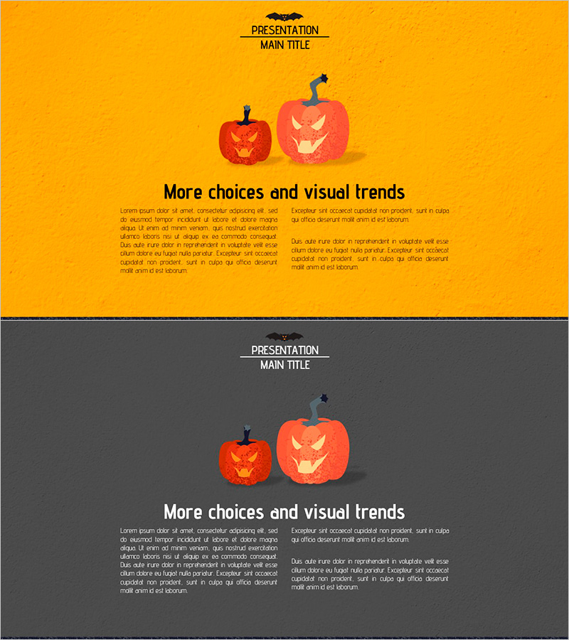 할로윈 호박과 칼럼 – 사업 소개 슬라이드