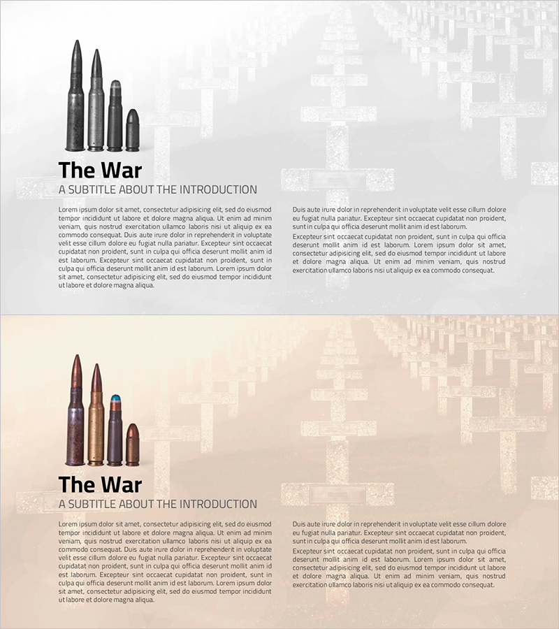전쟁 관련 사업 소개 슬라이드 – 전략 및 추진 배경