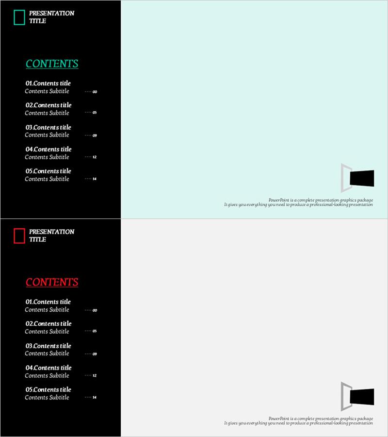인도 와이드 템플릿 – 목차 디자인