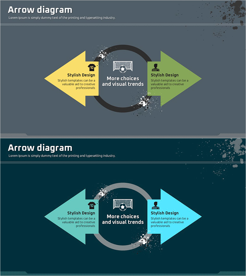 축구 화살표 다이어그램 – 운영 전략과 흐름 시각화