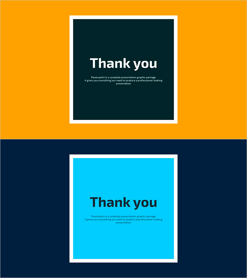 스퀘어 땡큐 박스 – 감사의 표현을 담은 엔딩 슬라이드