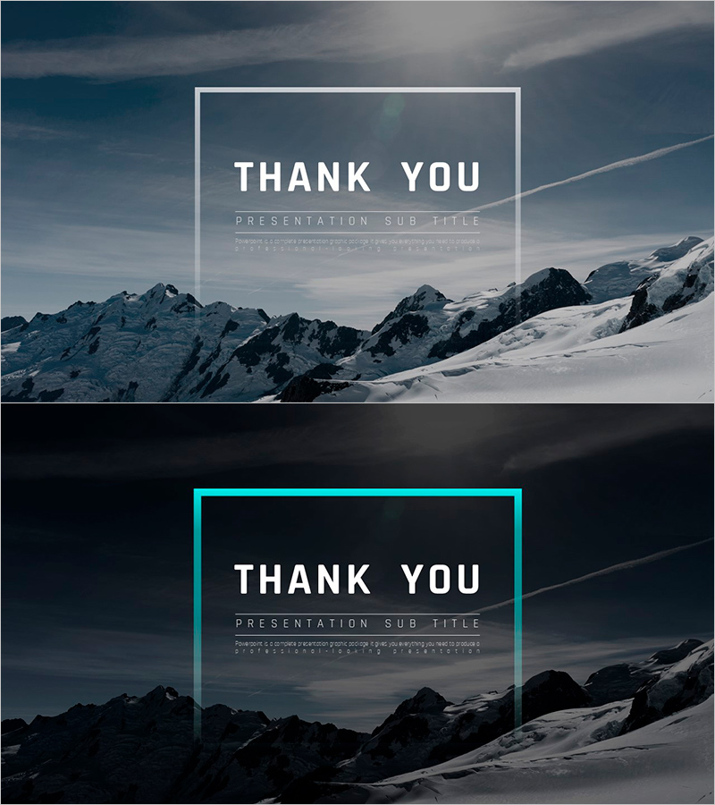 산 와이드 피피티 엔딩표지 – 성공적인 프레젠테이션의 시작