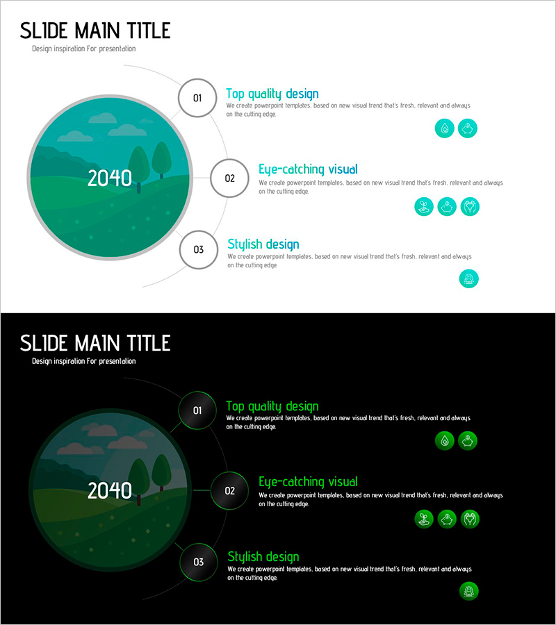 친환경 미래 다이어그램 – 사업비전 및 ESG 전략