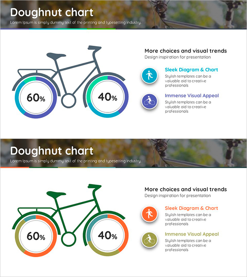 도넛형 차트로 자전거 성과를 시각화하다