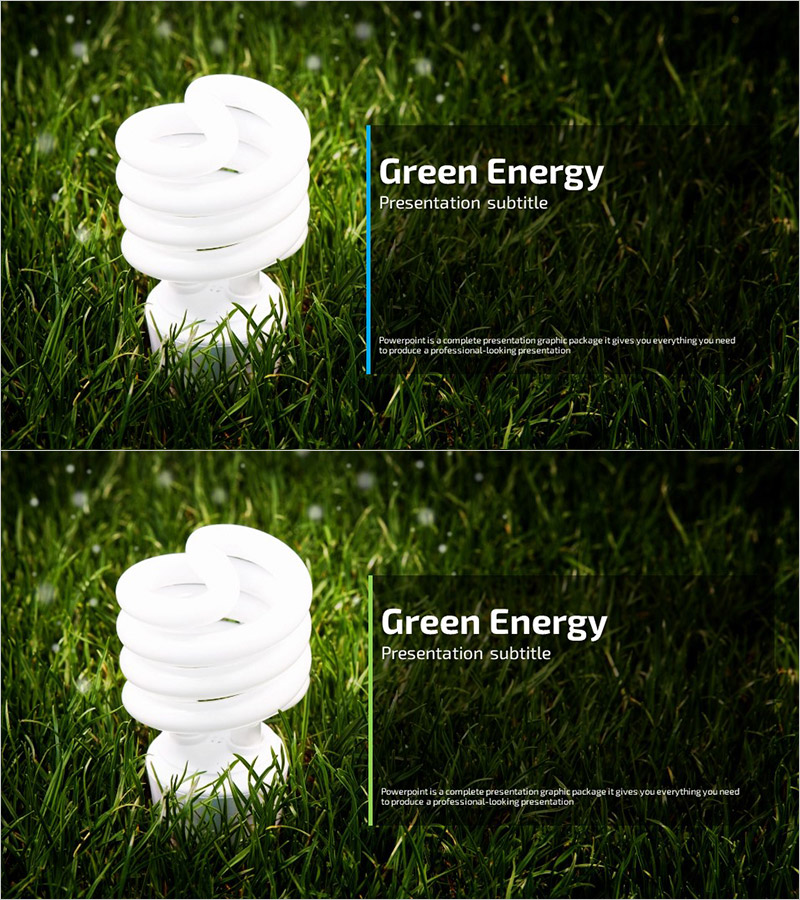 친환경 와이드 템플릿 – 그린 에너지 표지