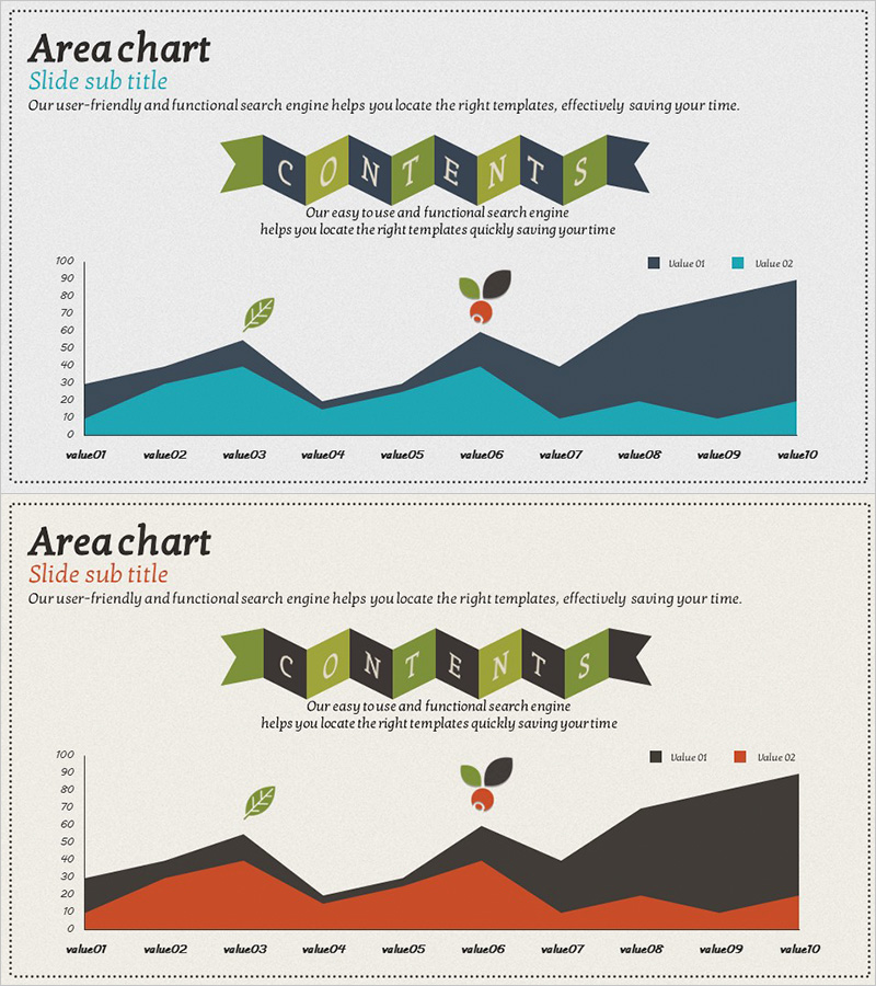 향후 전망 꺾은선 그래프 블루 오렌지