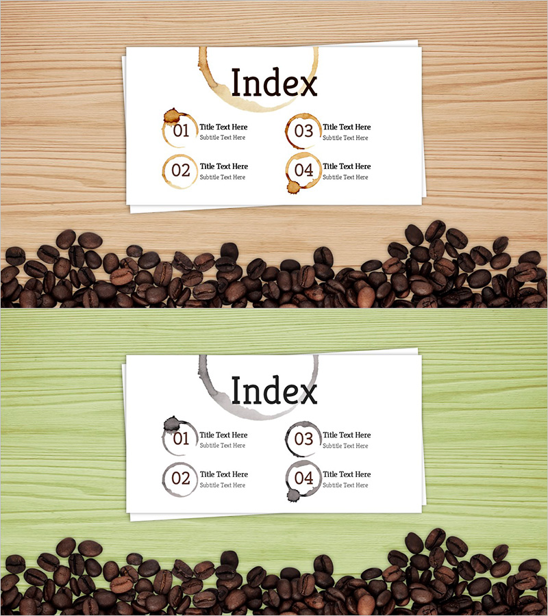 커피콩 템플릿 목차 – 프레젠테이션 시작을 위한 시각화
