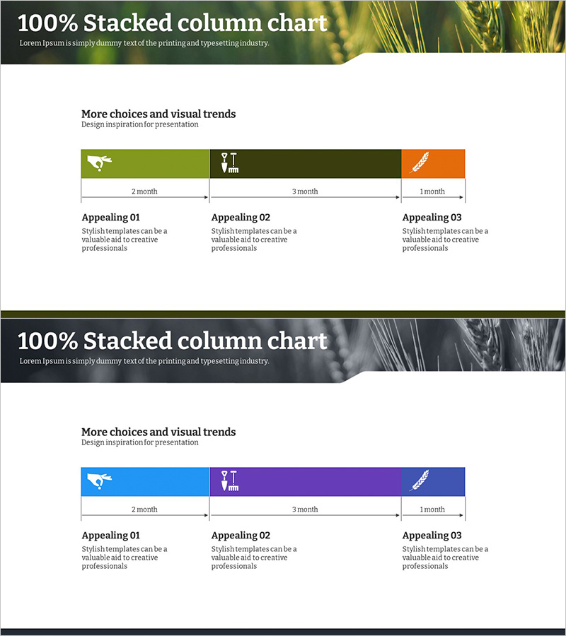 단계별 일정계획 농사 아이콘 그린 퍼플