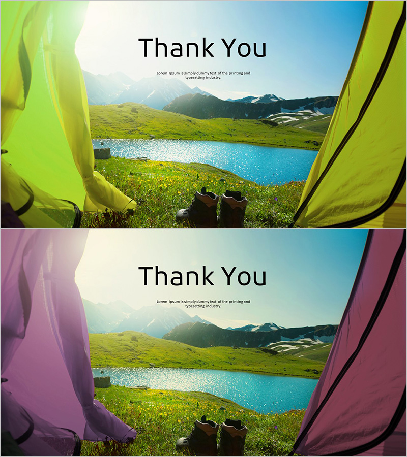 산악 클라이밍 템플릿 – 엔딩 페이지