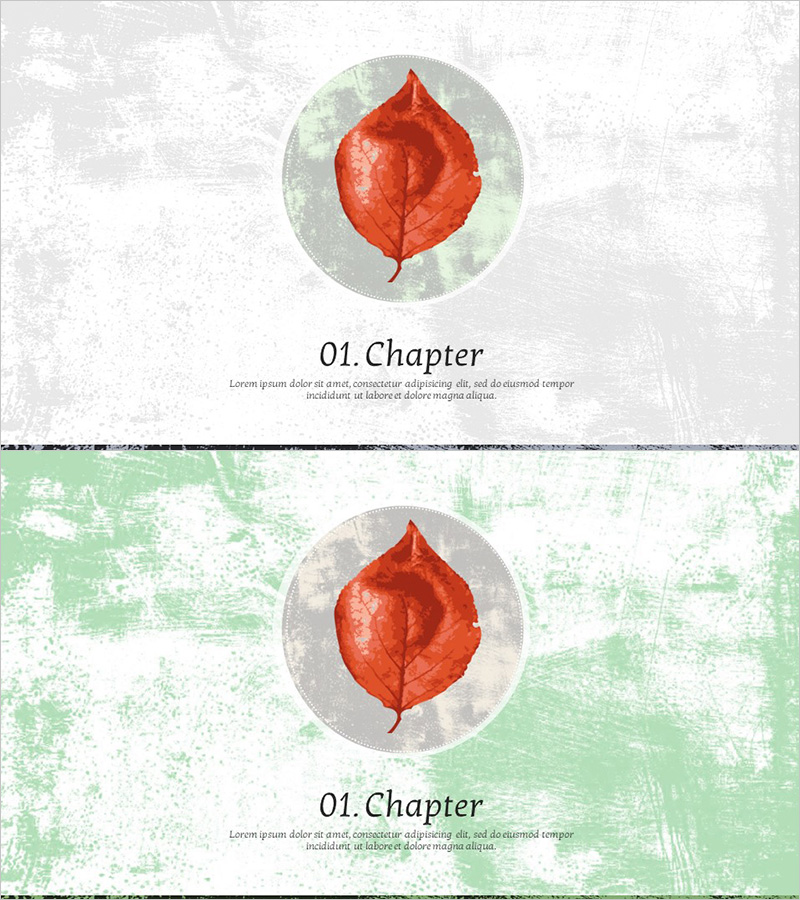 가을 단풍 템플릿 - 간지 있는 섹션 슬라이드