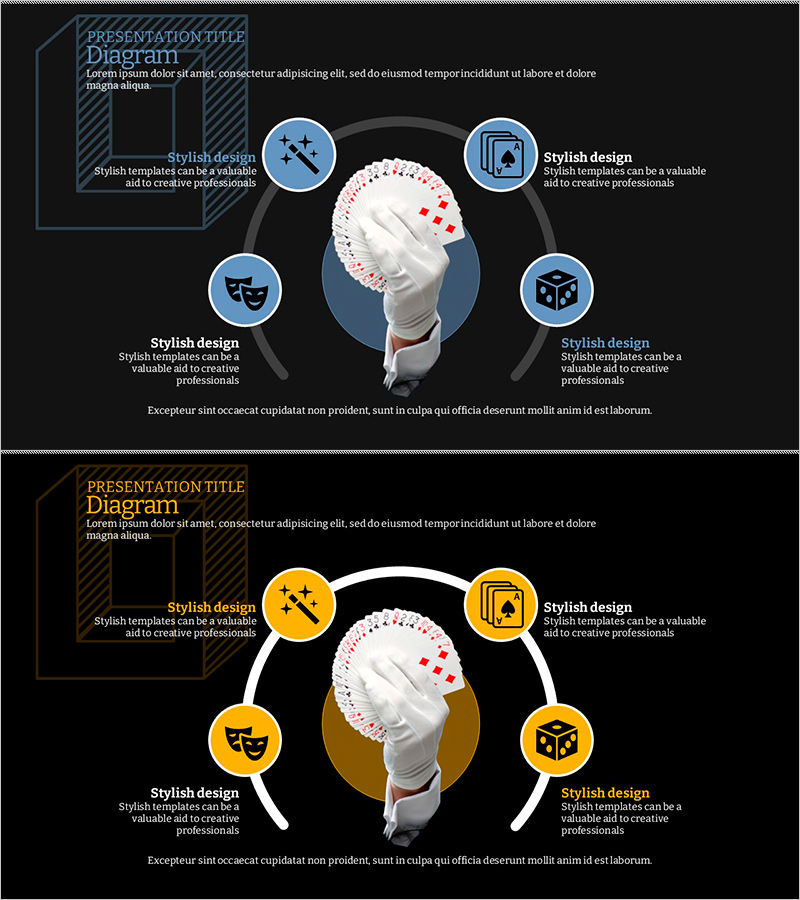 마술 공연 안내 다이어그램 – 흥미롭고 창의적인 비즈니스 안내