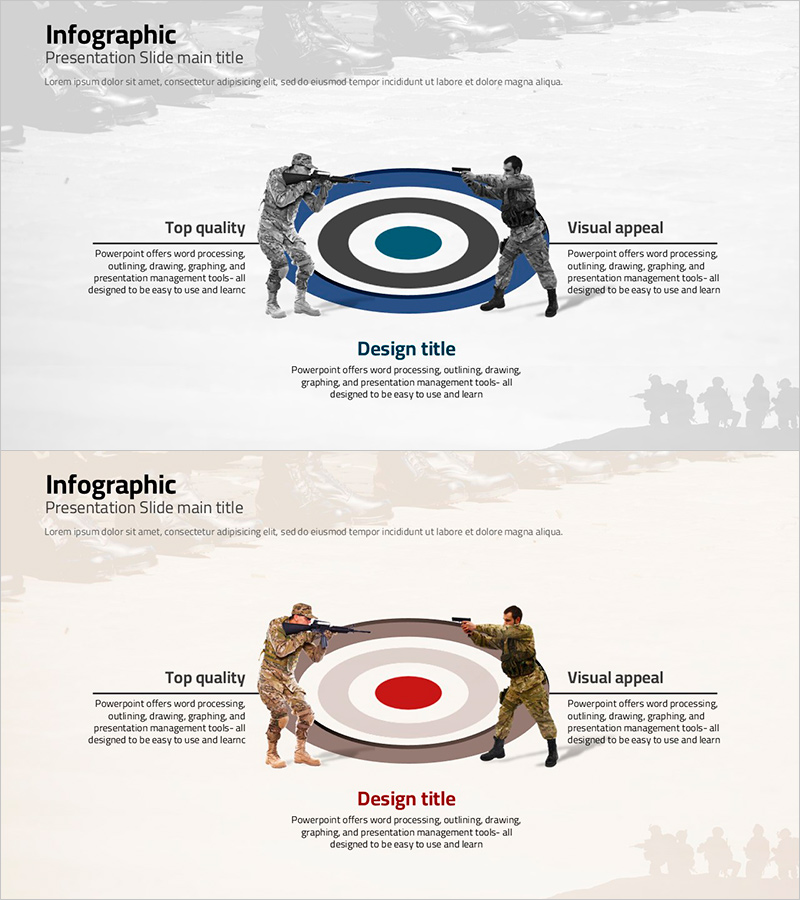 조준 사격 인포그래픽 – 비즈니스 전략과 목표 설정