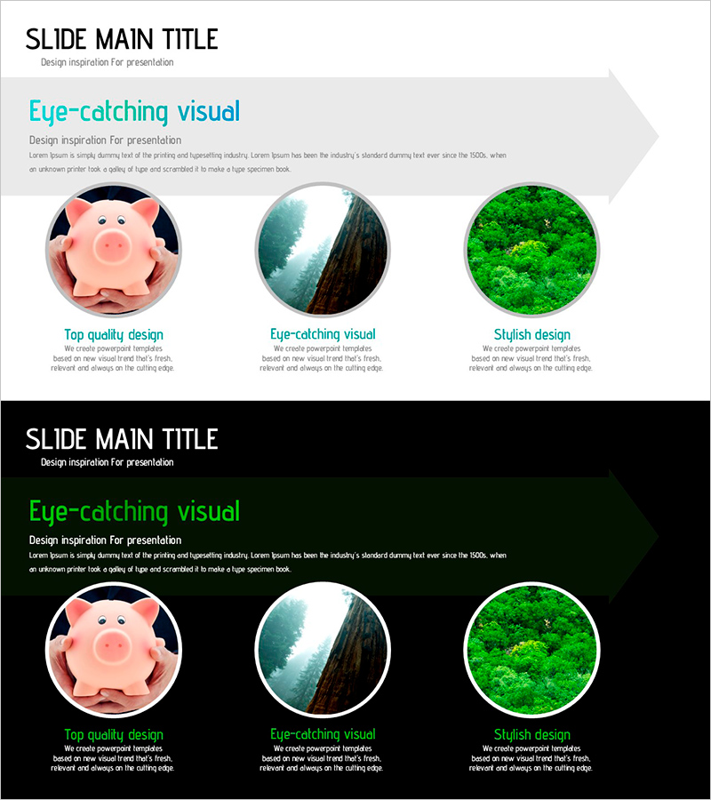 사회 공헌 프로그램을 위한 선형 흐름 슬라이드 템플릿