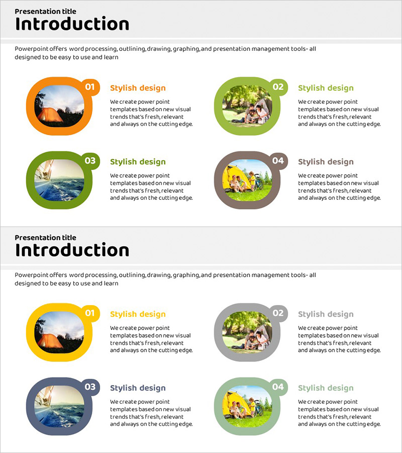캠핑 자사 서비스 소개 및 특성 – 매력적인 클러스터 다이어그램