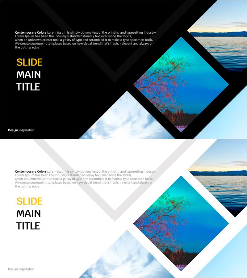 모던 디자인의 슬라이드 템플릿 – 컨템포러리 스타일