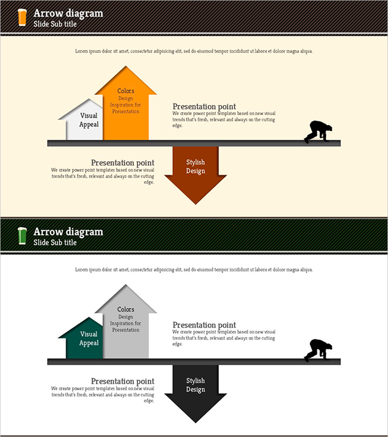 장단점 다이어그램 – 심플하고 우아한 디자인