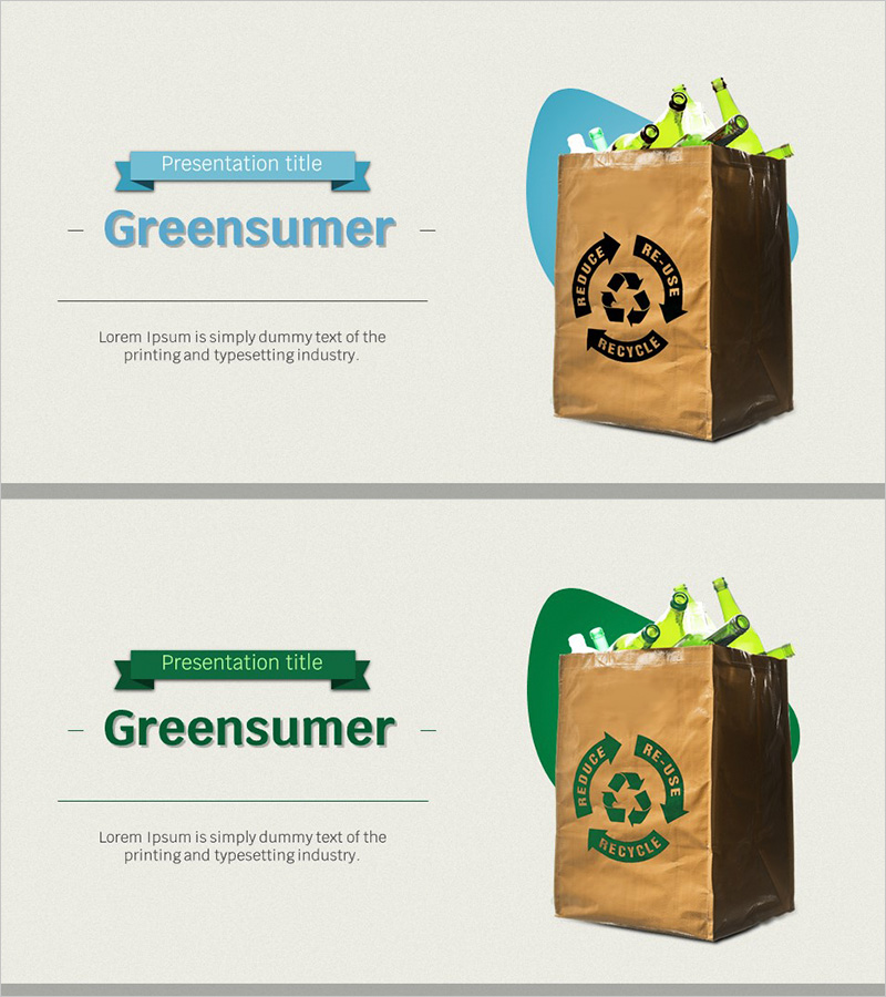 친환경 분리수거 템플릿 – 지속 가능한 선택을 위한 표지