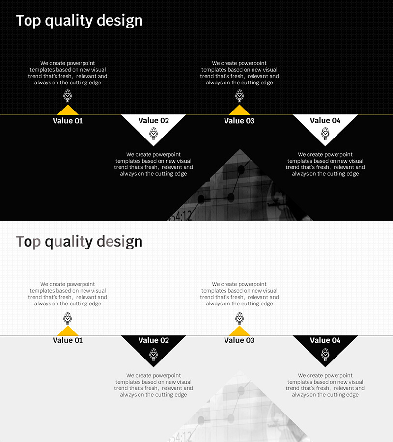 퀄리티 높은 디자인을 강조한 슬라이드 – 가독성과 전문성을 담았다