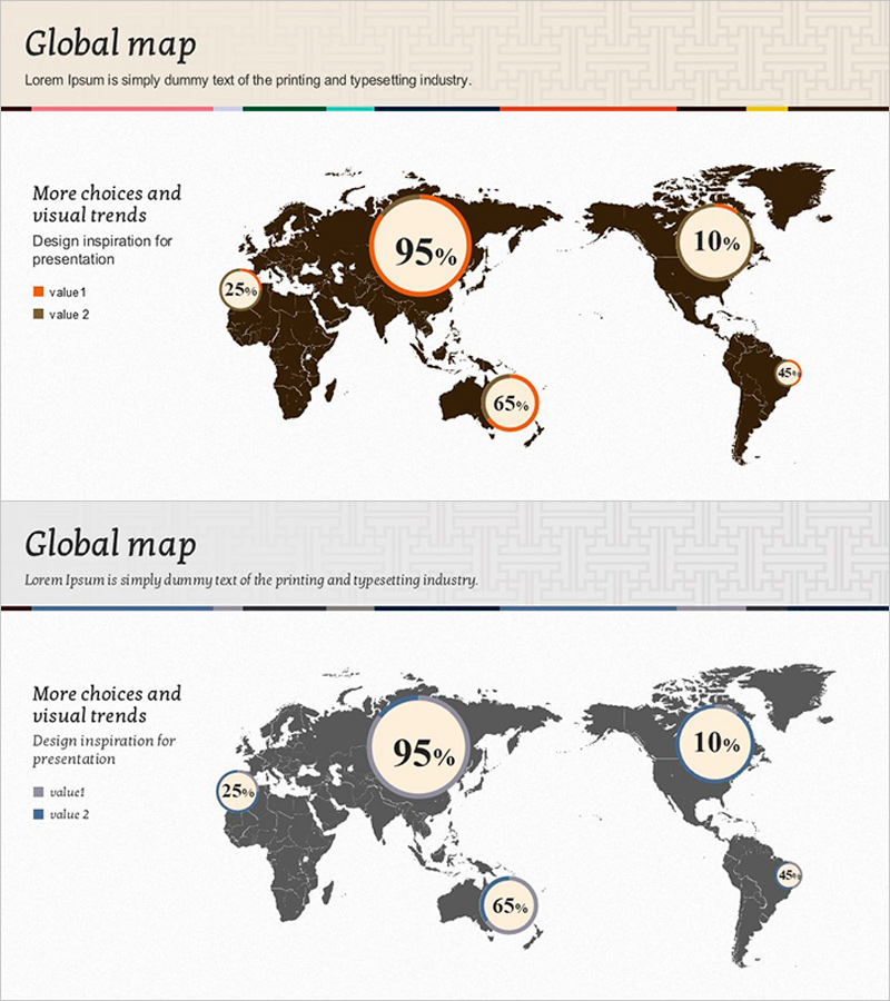세계지도와 점유율 차트로 시장 분석 – 효율적 데이터 비주얼화