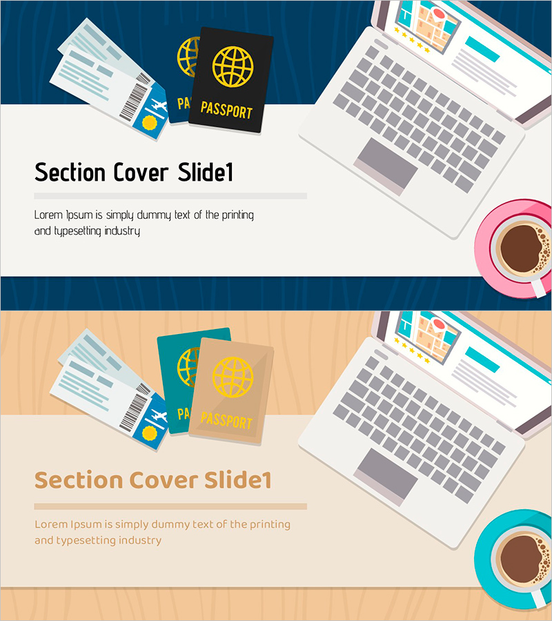 여행 계획 와이드 PPT 간지 – 여행의 설렘과 준비