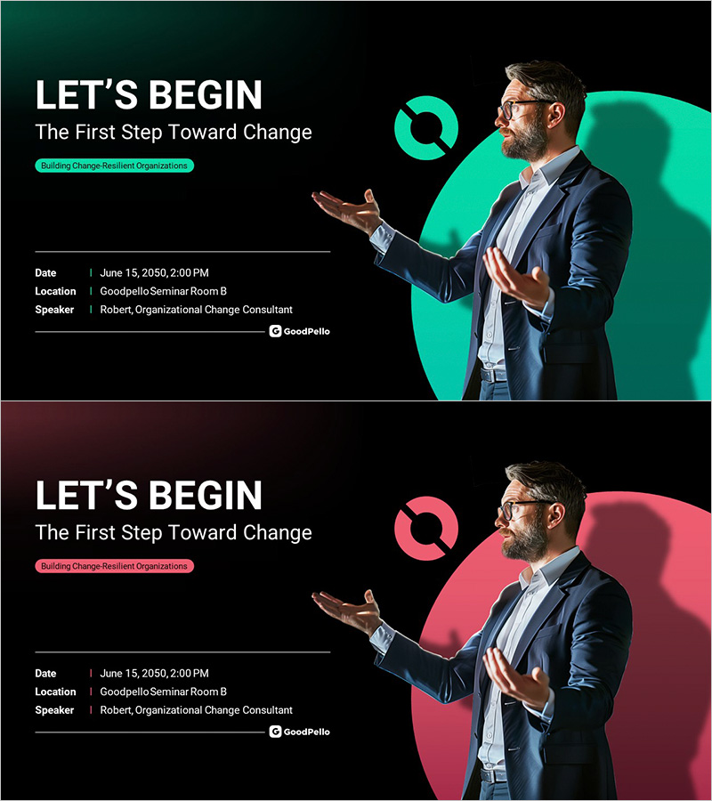 청중과의 토론으로 이루어지는 교육 세미나 표지