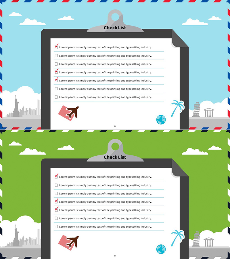 해외여행 기술 및 미래 계획 체크리스트