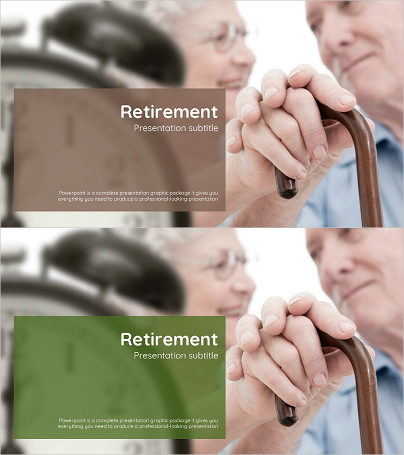 은퇴 생활 템플릿 표지 - 편안함과 여유