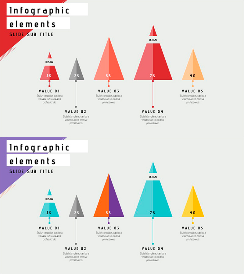 삼각형 연결 다이어그램 – 시각적 가치 전달