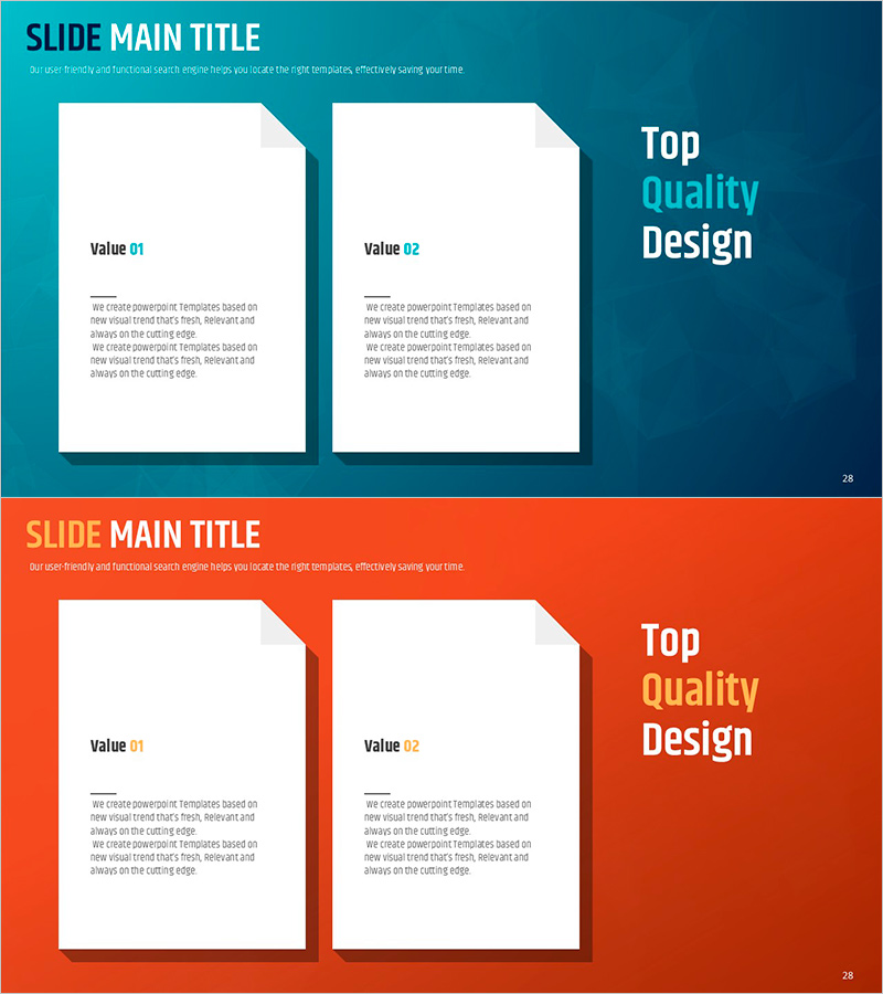 서류형 디자인 슬라이드 – 명확한 메시지 전달