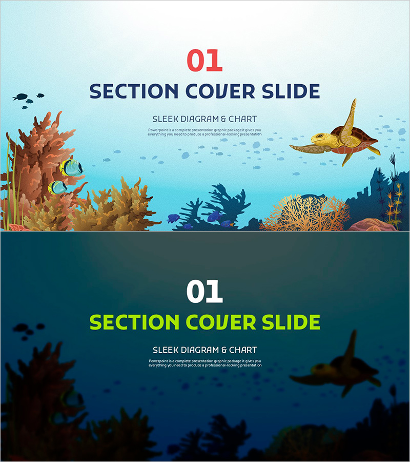 바다와이드 피피티 간지 – 섹션 커버 슬라이드