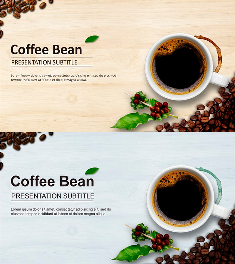 커피콩 템플릿 메인표지 – 자연의 여유