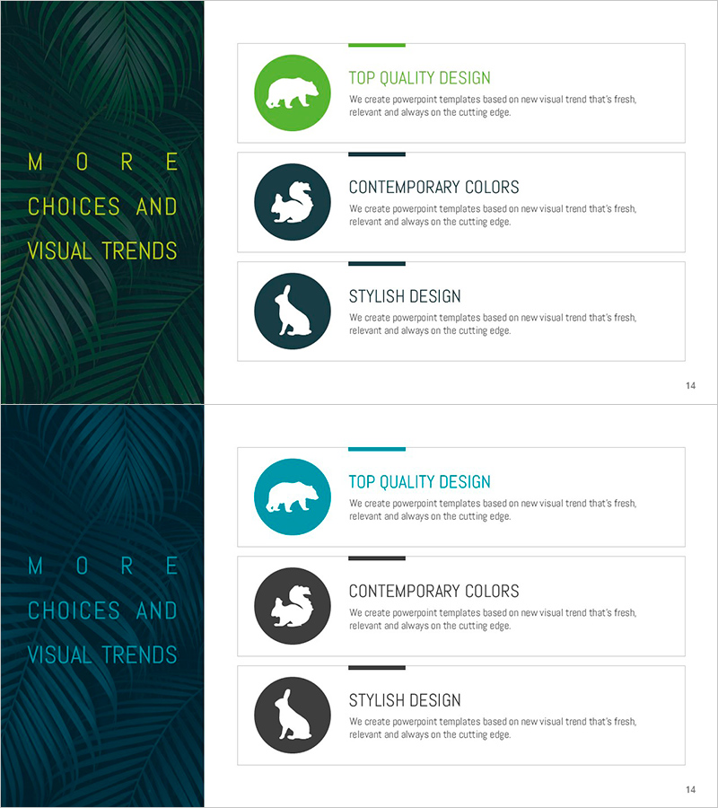 동물 실루엣과 특징 – 특성과 디자인을 담은 실용 슬라이드