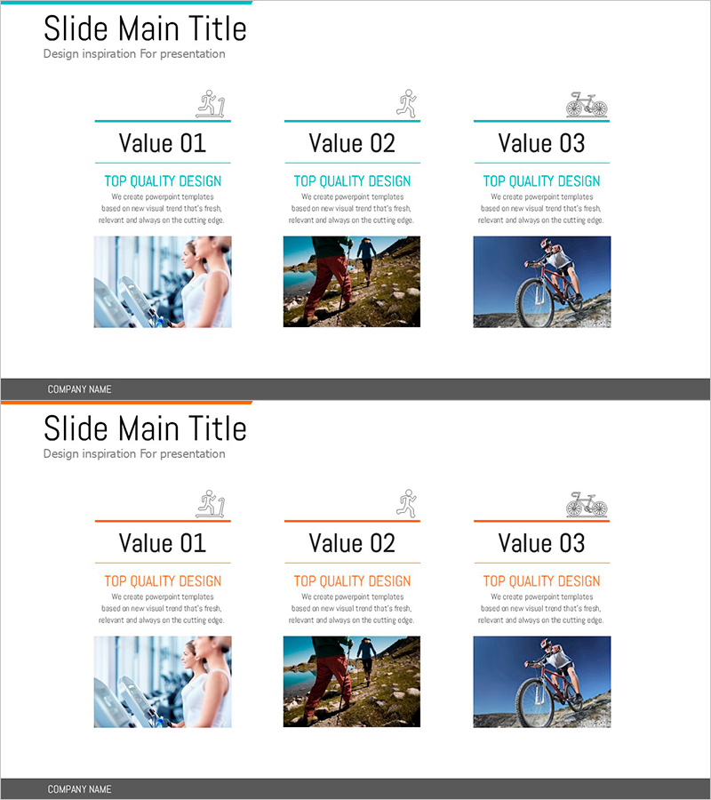 운동 프로그램 안내 슬라이드 – 동기 부여와 정보 전달