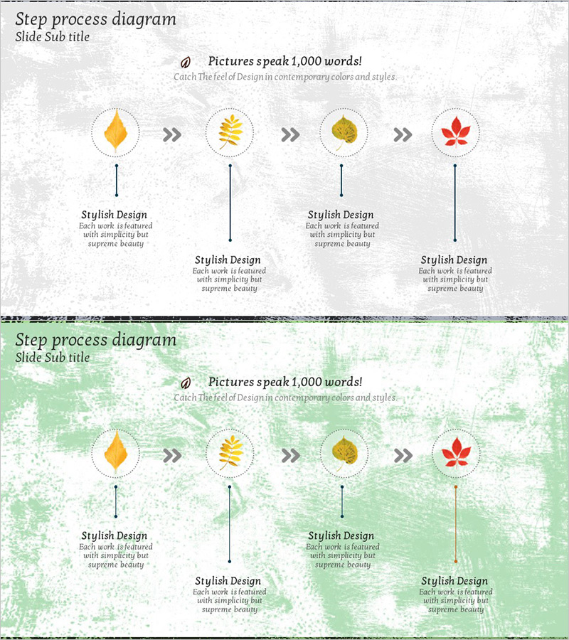 단풍잎 화살표 향후계획 슬라이드
