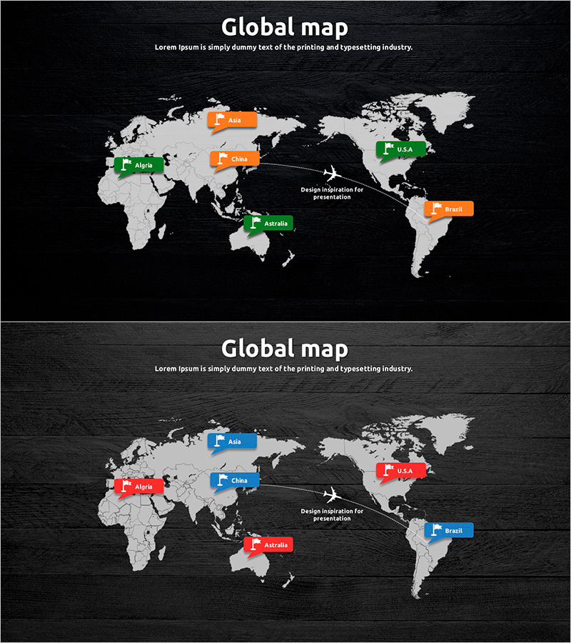 여행 가이드 사업 글로벌 맵 시장 분석 슬라이드