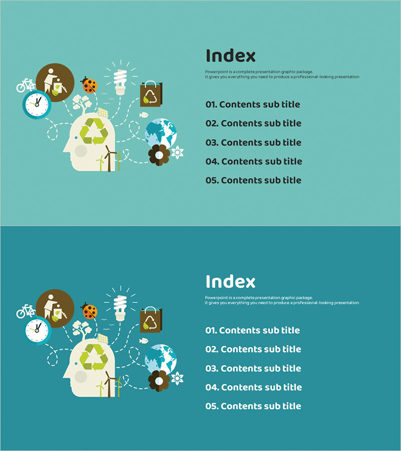탄소중립 와이드 템플릿 – 목차 구성