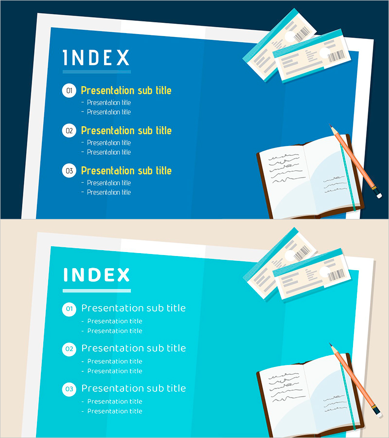 여행 계획 와이드 PPT 목차 – 필수 항목을 정리한 슬라이드