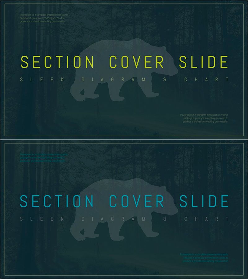 친환경 와이드 PPT 간지 – 세련된 디자인과 구조