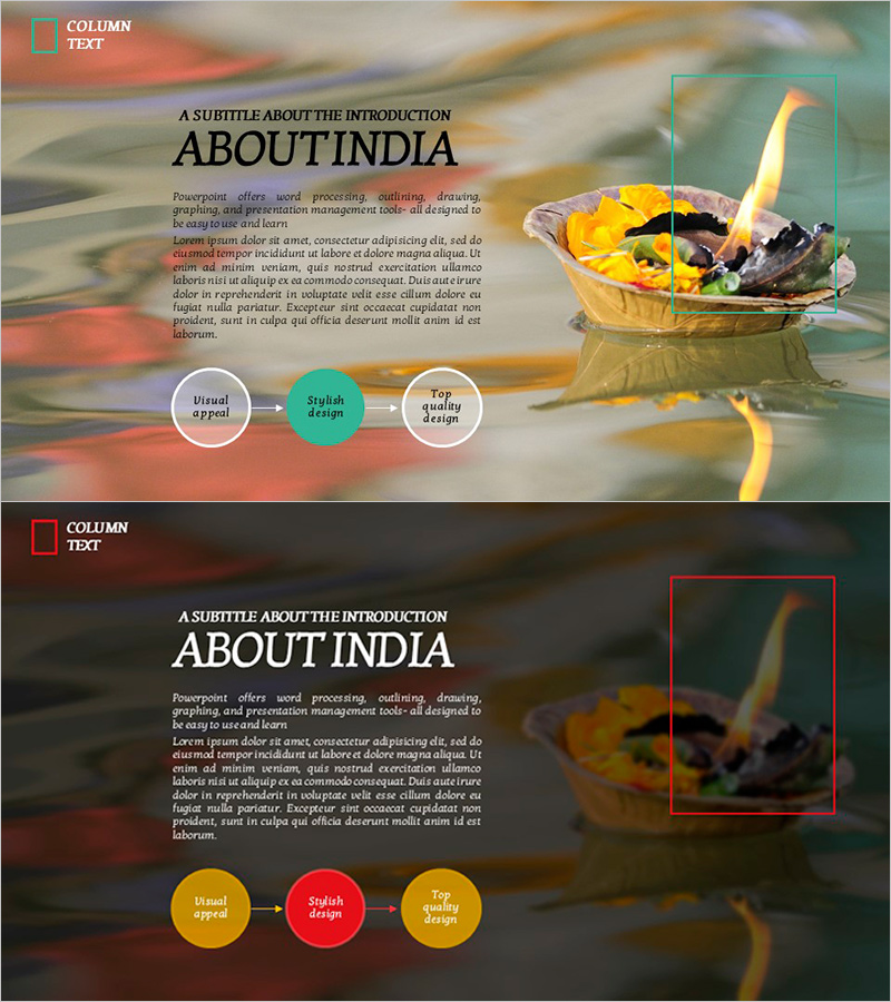 인도여행 관련 이미지 템플릿 연결 다이어그램 – 마케팅 전략