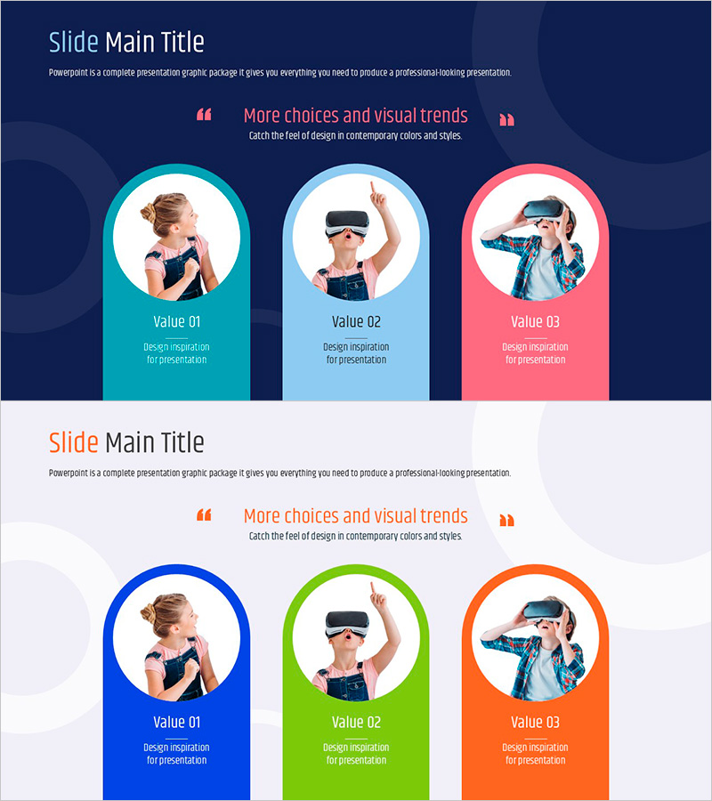 VR교육 프로그램을 위한 클러스터 다이어그램 슬라이드