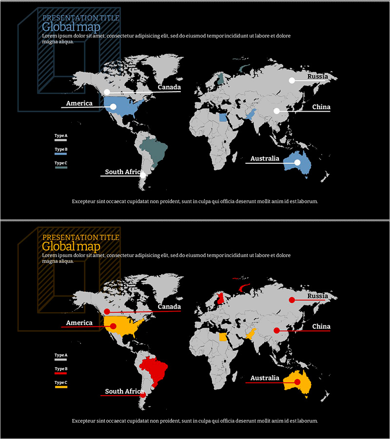ABC타입별 인포그래픽 맵 – 글로벌 네트워크 분석