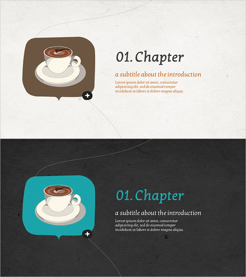 바리스타 템플릿 챕터 – 커피의 매력을 담은 프레젠테이션