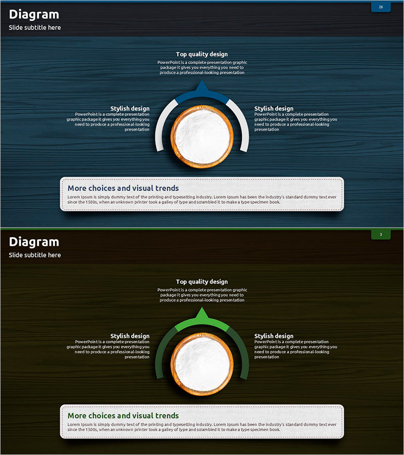 밀가루 활용법을 위한 창의적인 다이어그램 슬라이드