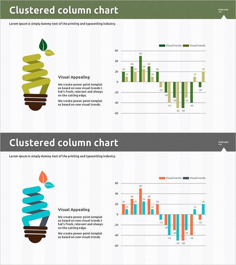 재생에너지 시장 분석 가로막대 차트 – 탄소 중립을 위한 성공적인 전략